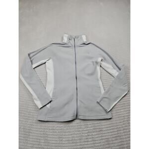 The North Face Fleece Womens Small Gray & White Full Zip Light Weight